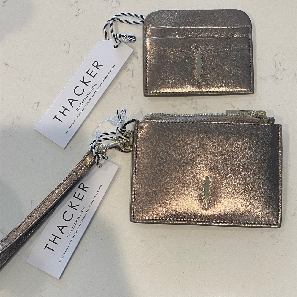 Thacker Metallic Wallet and Cardholder Set, new with tags